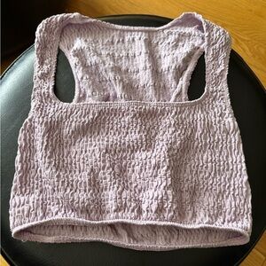 Urban Outfitters Lilac Smocked Crop Top